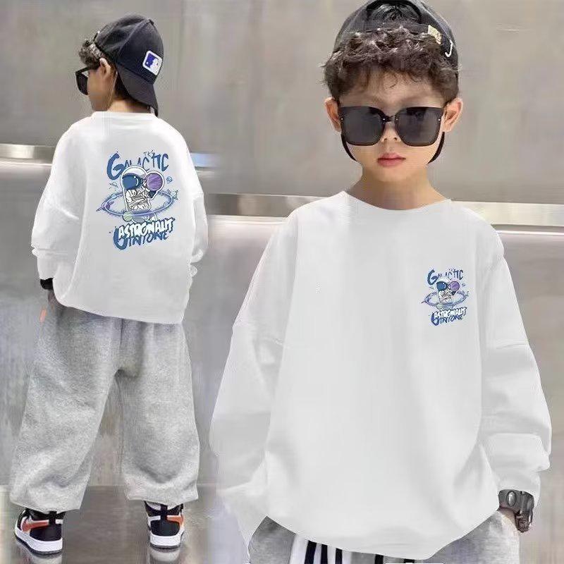 Herren Langarm Rundhals Bedrucktes Sweatshirt - Lässige Lockere Passform Herbst/Winter Pullover