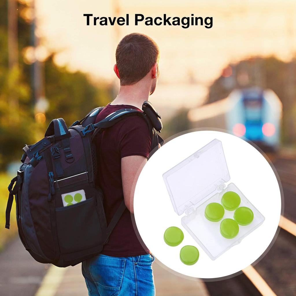 Siliconen oordopjes 6 stuks/3 paar ruisonderdrukkend oorstofpluggen herbruikbare slaapaccessoires voor slapen en geluidspreventie