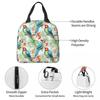 Watercolor Parrots Pattern Cooler Lunch Box Parrot Pet Bird Mountaineering Thermal Insulation Portable Food Bag
