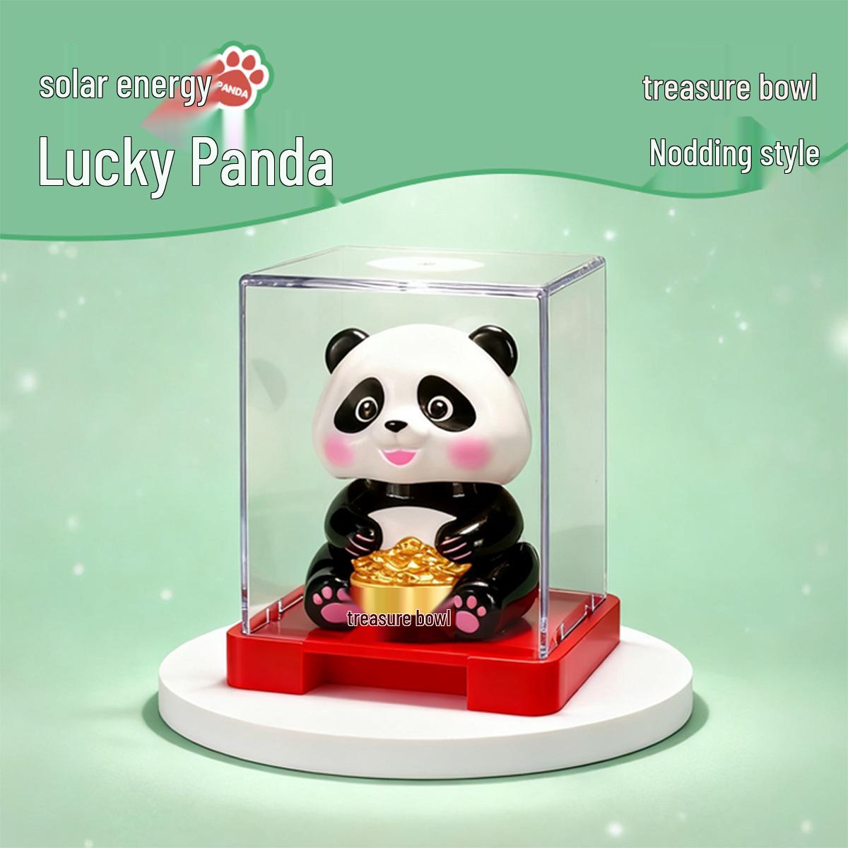 Солнечная кивающая фигурка панды в китайском стиле: 3D Креативный Домашний Декор Игрушка Подарок