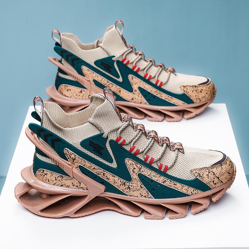 Blade Summer Breathable Mesh Sports Mesh Shoes Shock Absorption Running Casual Height Increase Running Shoes National Dad Shoes
