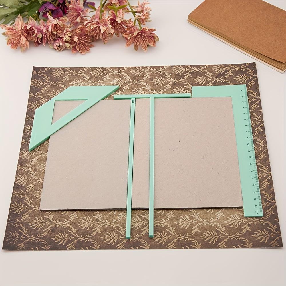 1set Multi-Functional Ruler DIY Journal Scrapbook Cover Making Kit Book Binding Positioning School Supplies