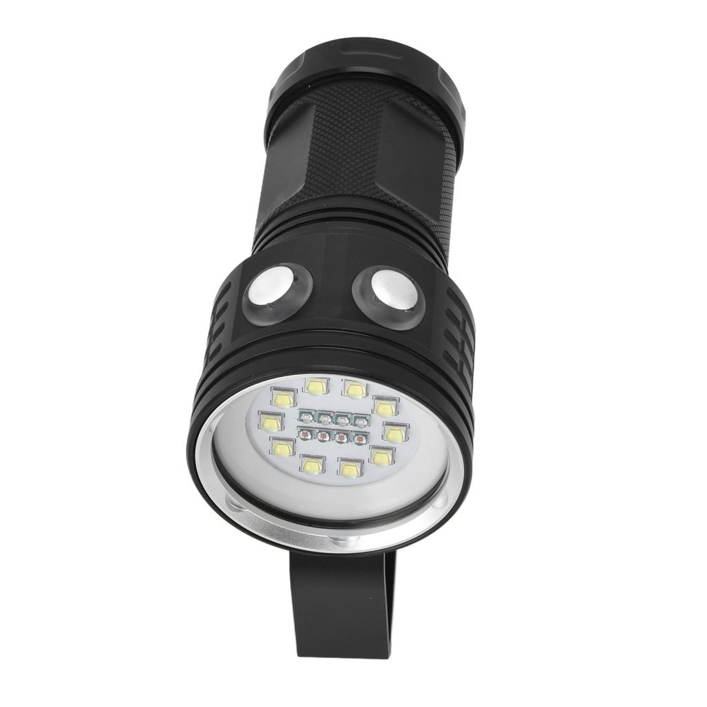 LED Tauchlampe 22 LEDs IPX8 Wasserdichtigkeit 10000LM Tragbar Aluminiumlegierung 100m/328.1ft