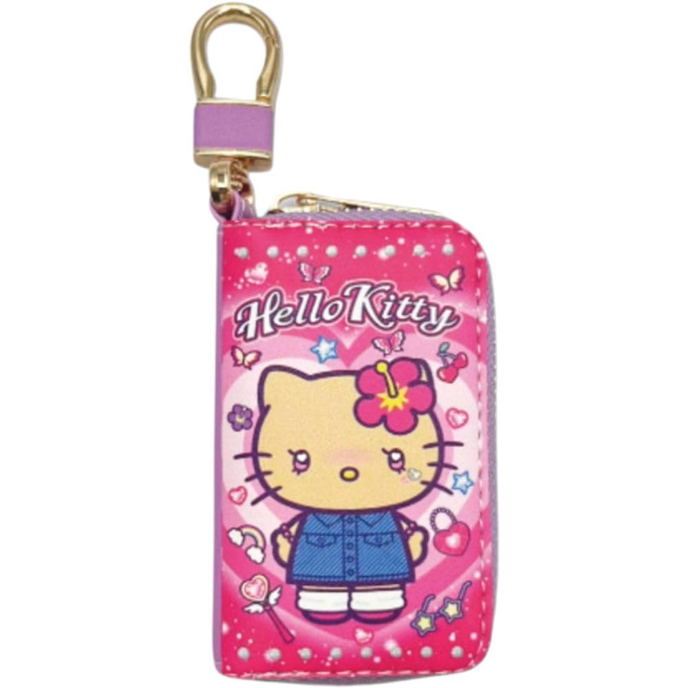 Hatayama Shoji Серия Sanrio Gal 3 Чехол для смарт-ключа Hello Kitty Y2K Черный Белый Коричневый Доступен в 4 цветах Милый Стильный В17 x Ш9 x Г2 см 34203593 Прибл.. В5.5