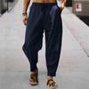 Europe and the United States Summer Men's Hip-hop Breathable Linen Loose Casual Sports Trousers