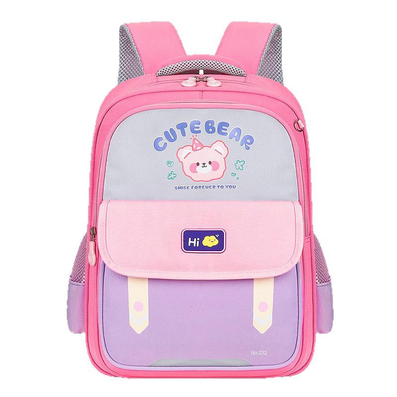 Oxford Cloth Large Capacity Kids' Backpack with Spine Protection - Lightweight and Suitable for Boys and Girls