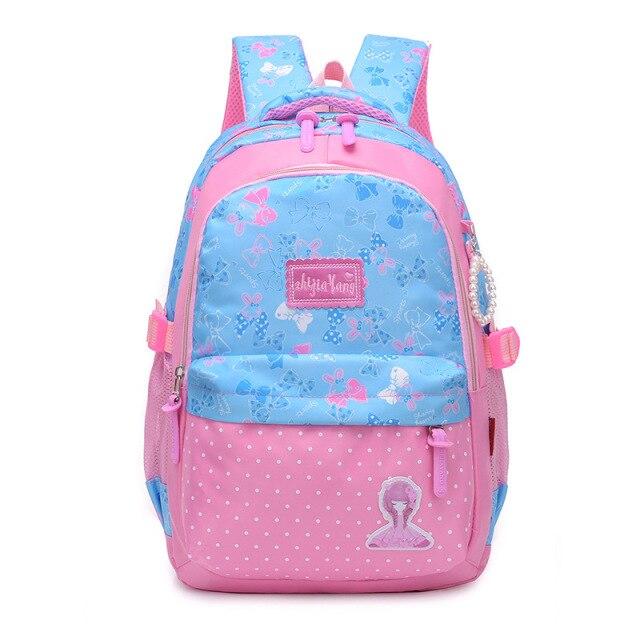 light pink school backpack