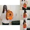 Capybara Plush Backpack For Kids With Zipper Closure And Breathable Design For School And Travel