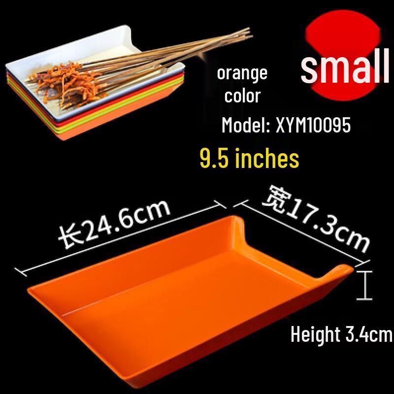 Rectangular Plastic Skewer & Hot Pot Serving Tray (10-Pack)