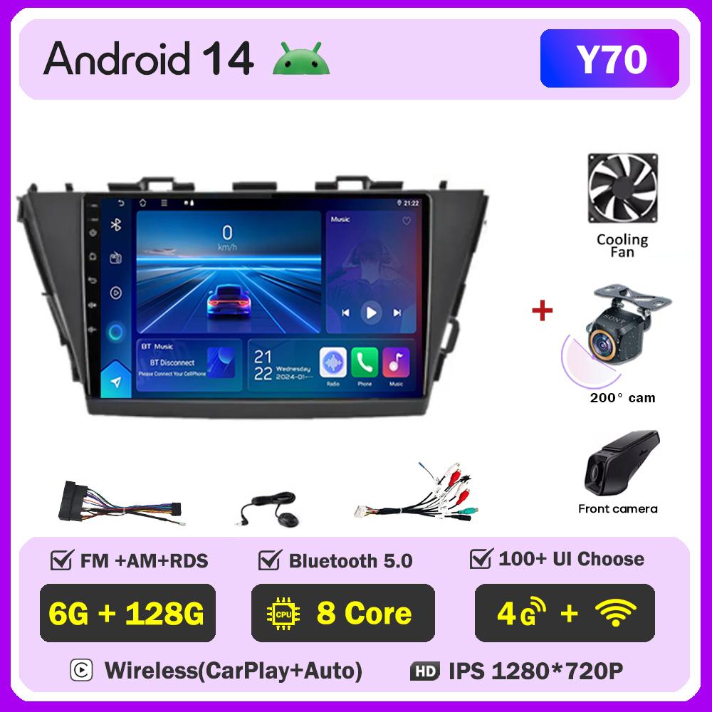 For Toyota Prius Plus V Alpha 2012-2017 Car Radio Player Car Carplay Screen Autoradio Mirror Link Car Intelligent Systems 8 Core