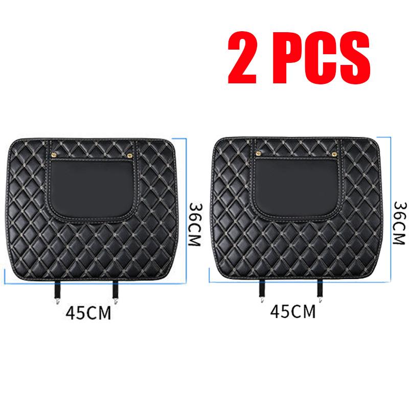 

Универсальный 2 шт. из искусственной кожи, задняя крышка для автомобильного сиденья, защита для детей, защита от ударов, Waterprrof, защита для автомобильного сиденья, защита от грязи и грязи 2 pcs