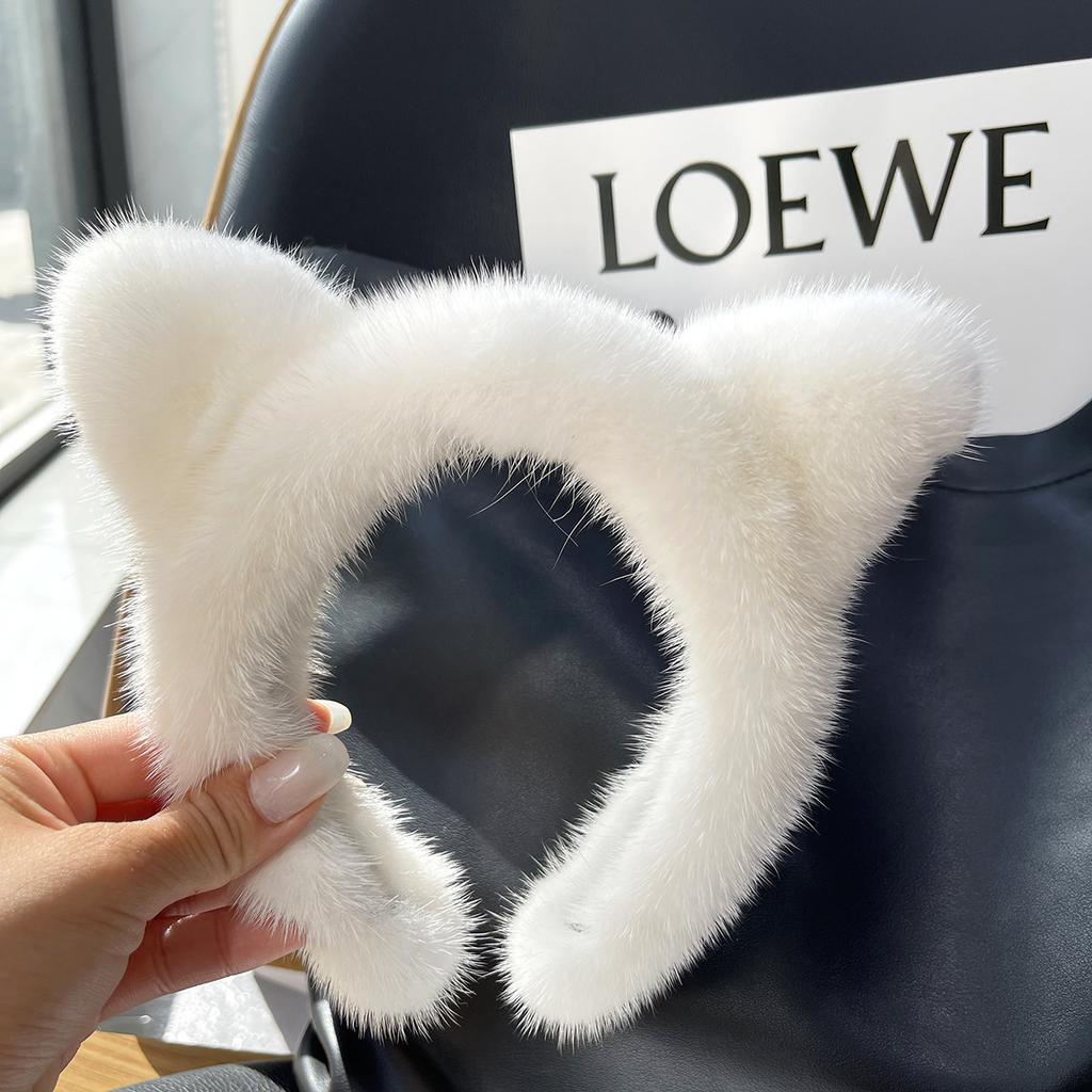 Original Design Face Washing Headband Cat Ears Internet Celebrity Female Anchor Plush Headdress Makeup Hair Clip Women's