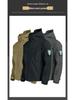 Warm Windbreaker Jacket - Available In Military Green, Black, and Khaki for Spring and Autumn Outdoor Wear.