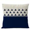 Home Decorative Navigation Blue Compass Anchor Pillow Cover Nautical Shell Fish Linen Pillow Case Mediterranean Cushion Cover