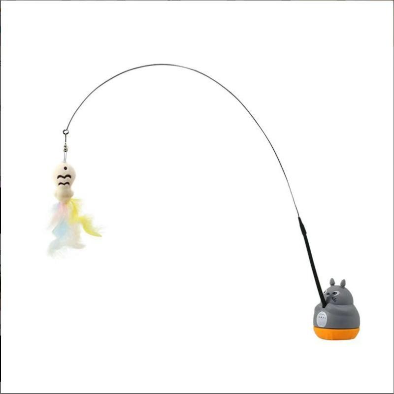 

Новый кот забавный кошачий палка стальная проволока длинный шест перо милый кошачий игрушка котенок рыбалка вращающийся самоудовлетворение облегчение игрушка для домашних животных серый