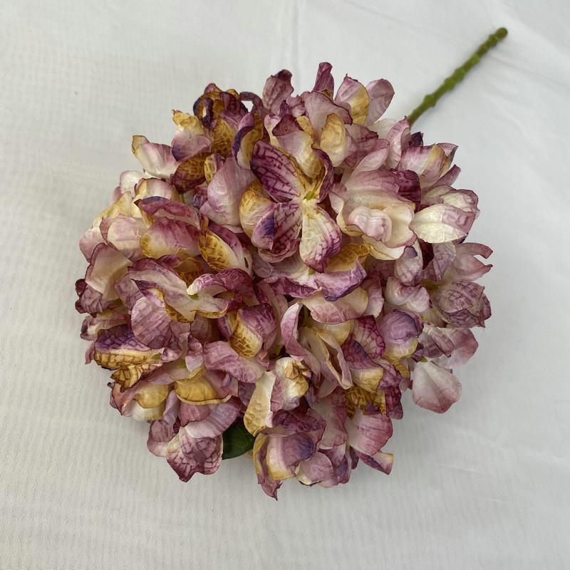 

Искусственный цветок гортензии для DIY, для стилизации офиса, дома, для свадебных украшений фиолетовый