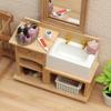 Simulation Miniature Bathroom Sink Model Figurine For 1/12 Doll House Scene Setting Furniture For Craft Project Decors