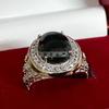 Black Onyx Oval Cut Gemstone With 925 Sterling Silver Ring For Men's #173 JL375723546864