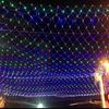 Waterproof LED Net Mesh String Light EU Plug Curtain Light Christmas Tree Light Wedding Party