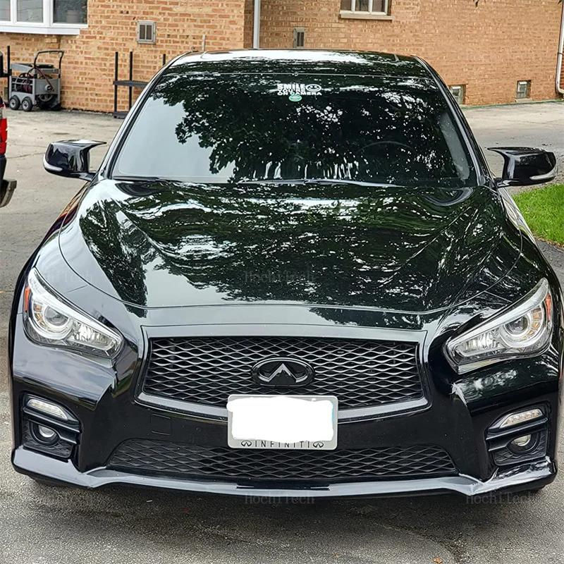1 paire de capuchons de rétroviseurs latéraux de voiture de Style M pour Infiniti Q50 Q60 QX30 Q70 2014 – 2022, motif noir/carbone