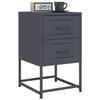 VidaXL Bedside Tables 2 Pcs Anthracite 36x39x60.5 Cm Steel, Cabinet, Side Cabinet, Phone Stand, Table of 846463