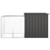 3155527 vidaXL Hutch Anthracite 200x91x100 Cm Galvanized Steel