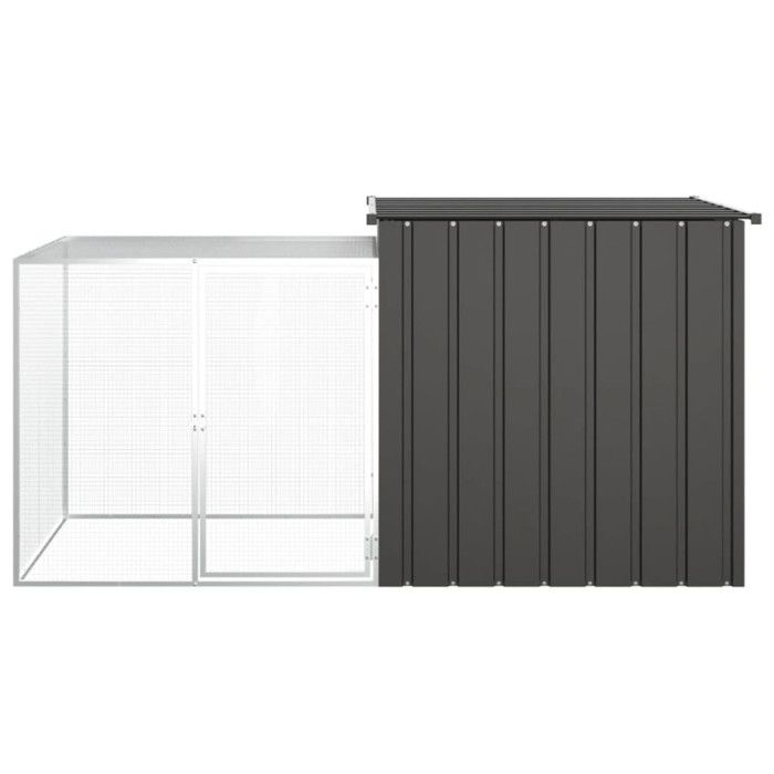 3155527 vidaXL Hutch Anthracite 200x91x100 Cm Galvanized Steel