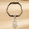 Tassel Rhinestone Necktie Adjustable Crystal Necktie Trendy Formal Business Ties  Unisex