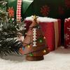 Christmas Tree Statue LED Light Up Scene Props Desktop Decoration Football Christmas Tree For Nightstand Bedroom Living Room