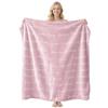 Soft Fleece Blanket With Customizable Gift Text Print Sofa Nap Or Air Conditioning Use