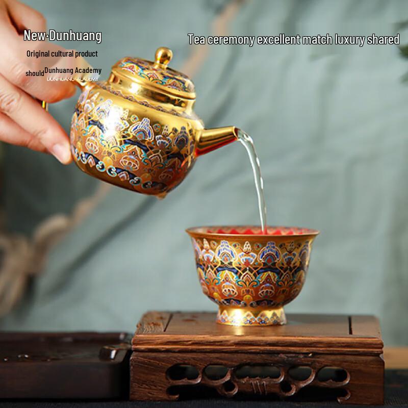 Gongli Dunhuang Gilded Ceramic Tea Set