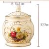 European-style Ceramic Sealed Candy Jar Coarse Grain Storage Cans with Lids Tea Cans Home Kitchen Storage Decoration Kimchi Jar