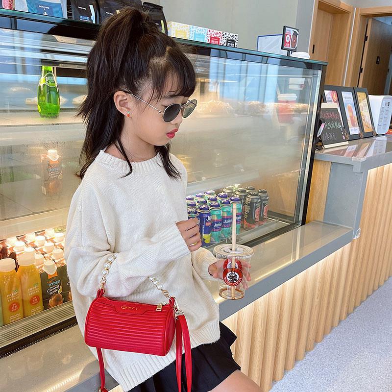 Trendy Mini Parent-child Shoulder Bag Fashionable Cute Pearl Bucket Bag Stylish Design