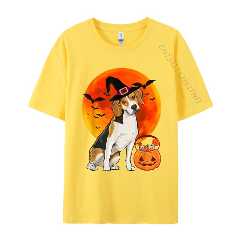 Dog Halloween Beagle Pumpkin TShirt Party T Shirts Funky Men T Shirt Leisure Cotton T Shirt New Design