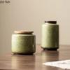 Retro Creative Ceramic Tea Caddies Sealing Jar Tea Storage Jar Tea Table Storage Decoration Household Ceramic Storage Container