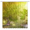 Tropical Jungle Landscape Shower Curtains Bathroom Decor Wild Animal Deer Parrot Toucan Leopard Home Bathtub Polyester Curtain