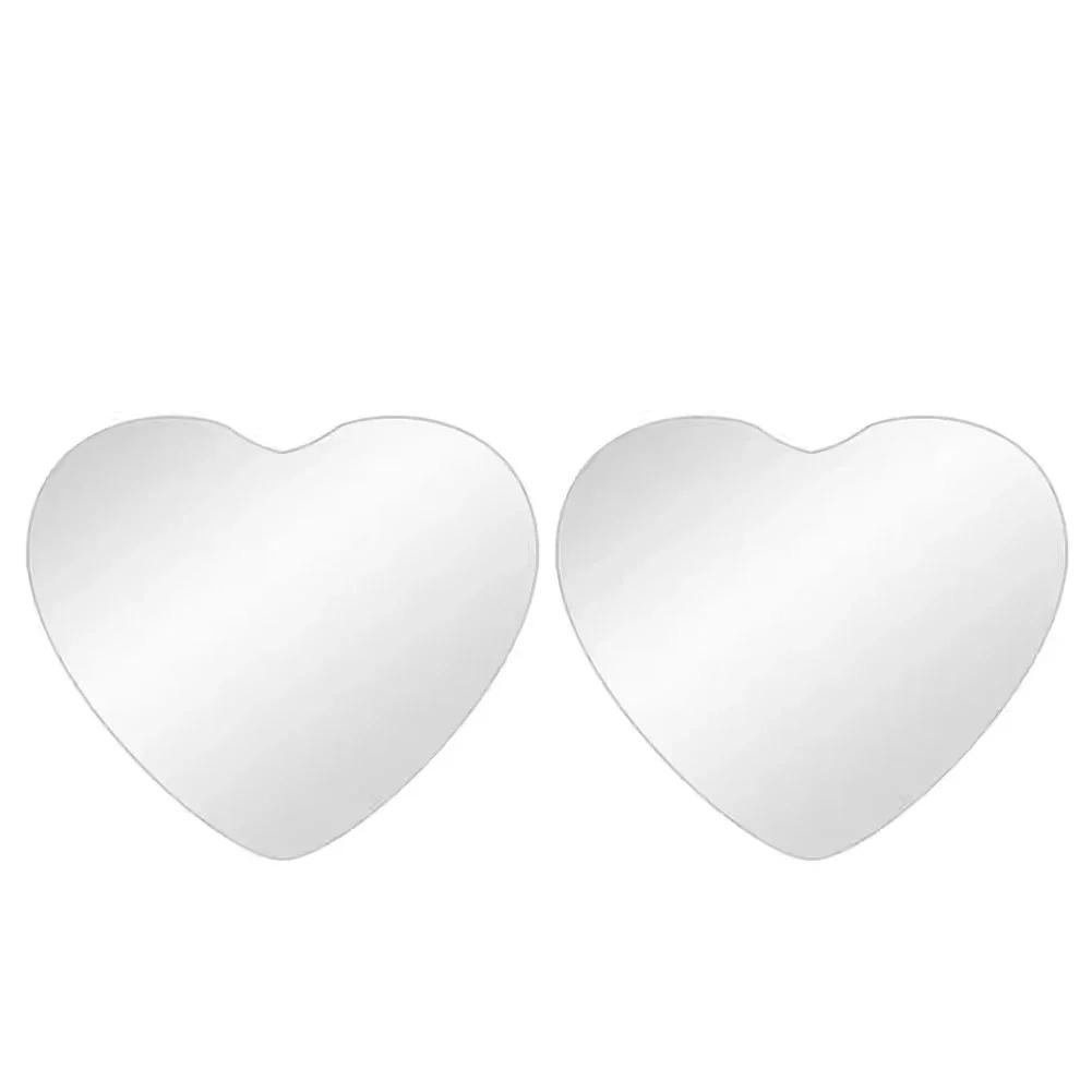 2PCS Adjustable Heart Shaped Car Reversing Aid Rearview Convex Mirror Car Blind Spot Rearview Mirror 360 Degree