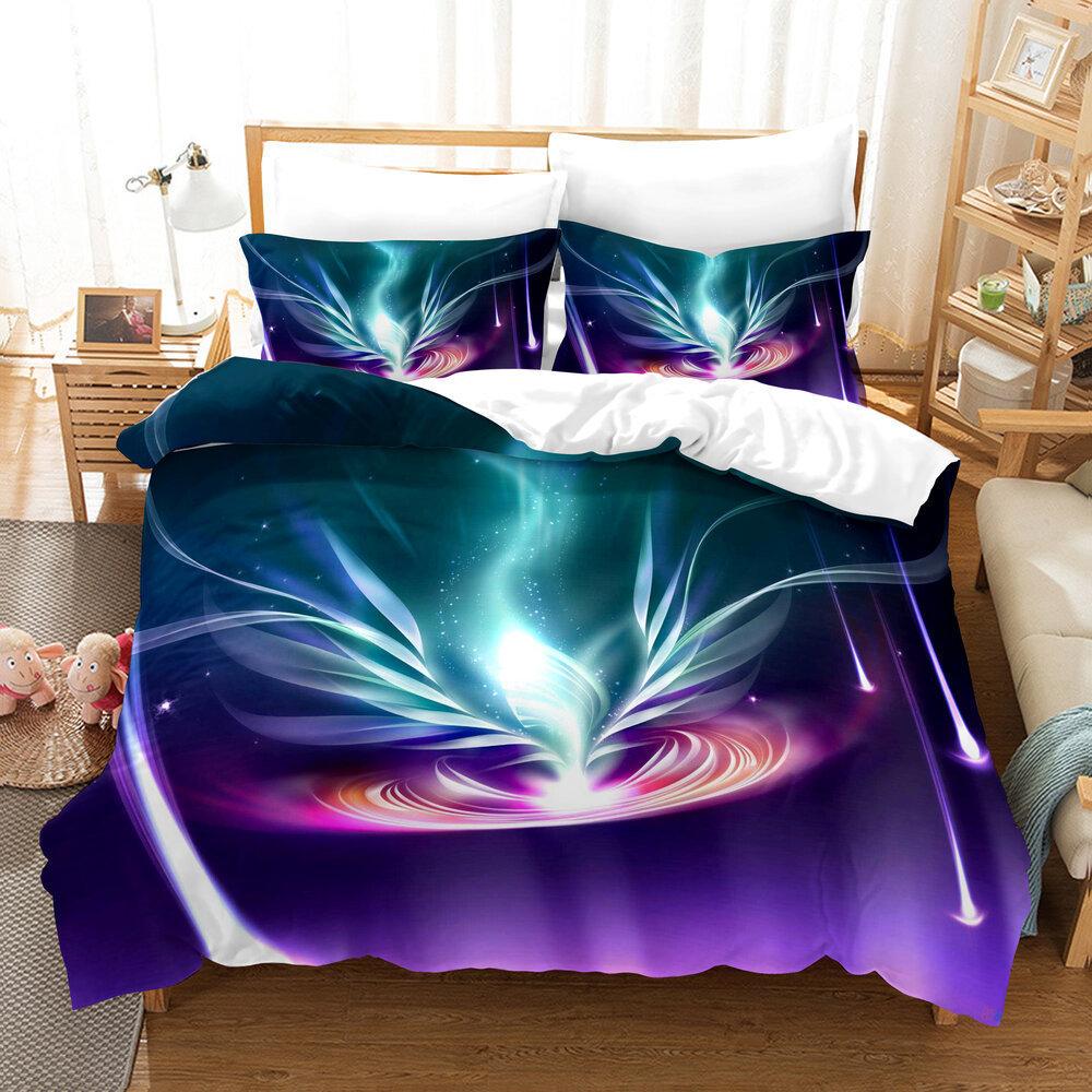 3D Digital Printing Quilt Set Three-Piece Cartoon Animation Game