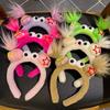 Creative and Quirky Twist Stick Headband Party Cartoon Cute Colorful Headband for Girls To Wash Their Face and Hair Fun