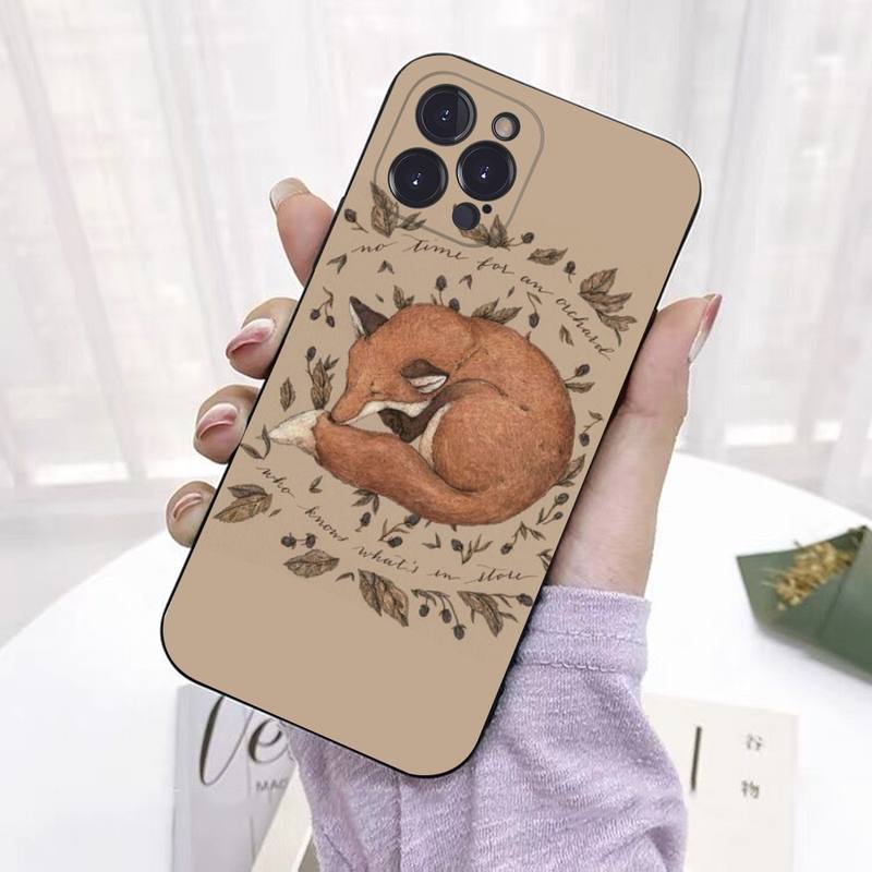 Cute Cartoon Animal Fox Phone Case Silicone Soft For Iphone 14 13 12 11 Pro Mini XS MAX 8 7 6 Plus X 2020 XR Shell