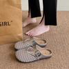 Fashion CRLAYDK Fashion Mule for Women Mesh Hollow Out Backless Slip On Casual Ladies Loafers Walking Dressy Slides Buckle Flats Shoes