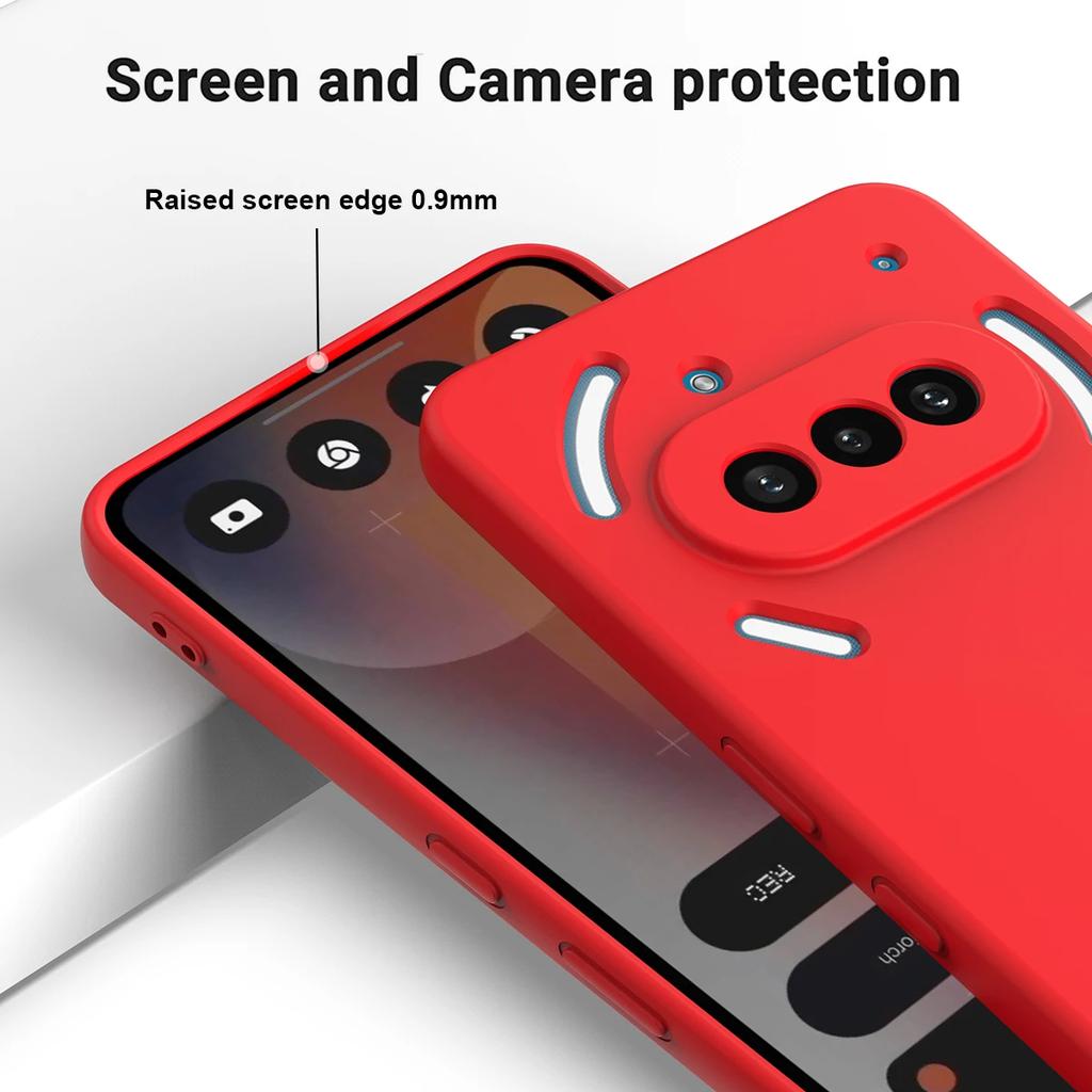 Luxury Liquid Silicone Phone Case for Nothing Phone 3A Pro Shockproof Matte Soft Bumper Lanyard Cover for Nothing Phone 3A 3APro