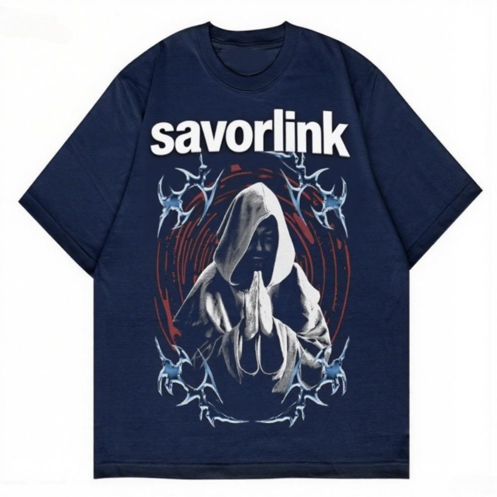 

Short-sleeved Trend Daily Style Couple Tide Brand Cotton Printing Women s New Emerging Art T-shirt Street Style Breathable Tops S