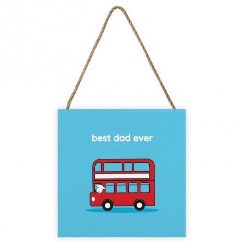 Herdy Best Dad Ever Wooden Block