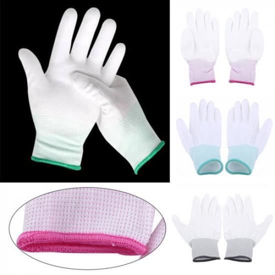 1 Pair Clean Gloves PU Coated Finger Gloves Antiskid Glove Anti Static Mitte ca