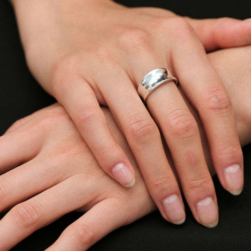 Another Layer Short Curved Ring (silver925)
