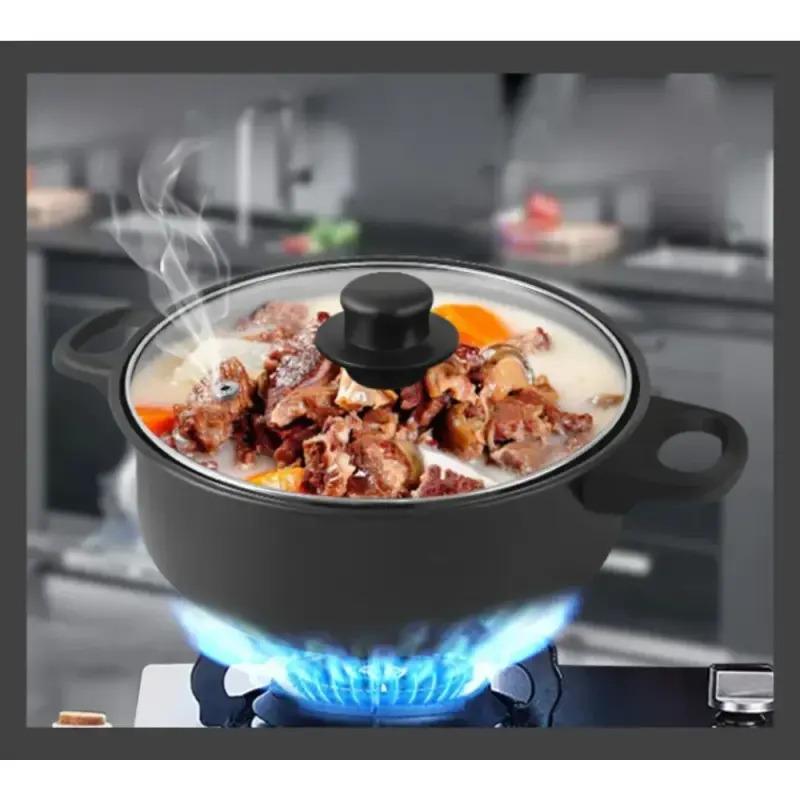 13 Piece Cookware Set Milk Pot Soup Pot Flat Bottomed Small Frying Pan with Lid And Shovel Kitchenware Set for Cooking pots Set