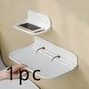1pc Étagère Pliante Murale Sans Perçage - Rack de Rangement Pliable en Plastique Durable pour Salle de Bain, Cuisine, Chambre, Accessoires de Bureau