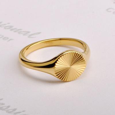 INS Prsten Sunburst pro ženy – Minimalistický módní šperk pozlacený 18K zlatem
