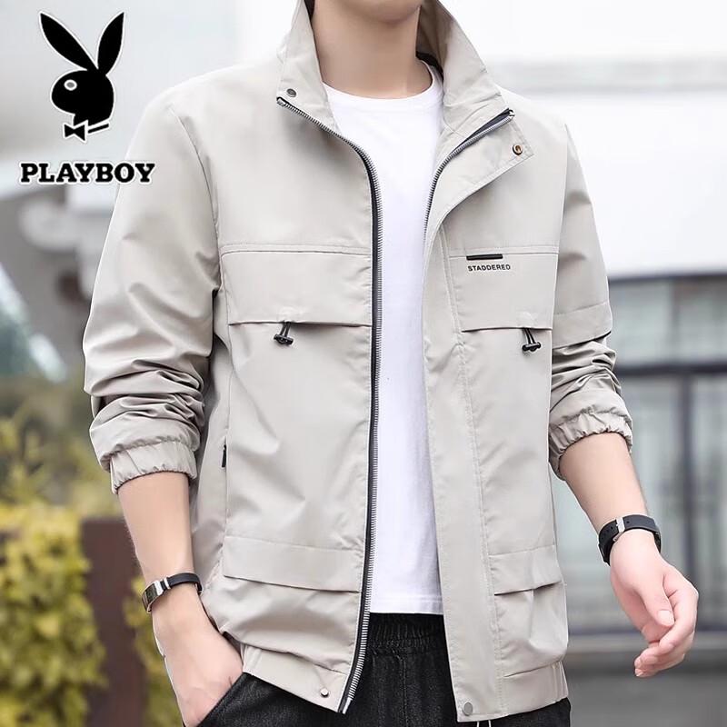 PLAYBOY Men's Stand-Collar Casual Jacket